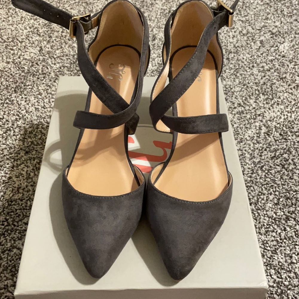 Dark grey heels